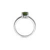 Ring solitaire wit goud met chroomdiopsiet en diamant