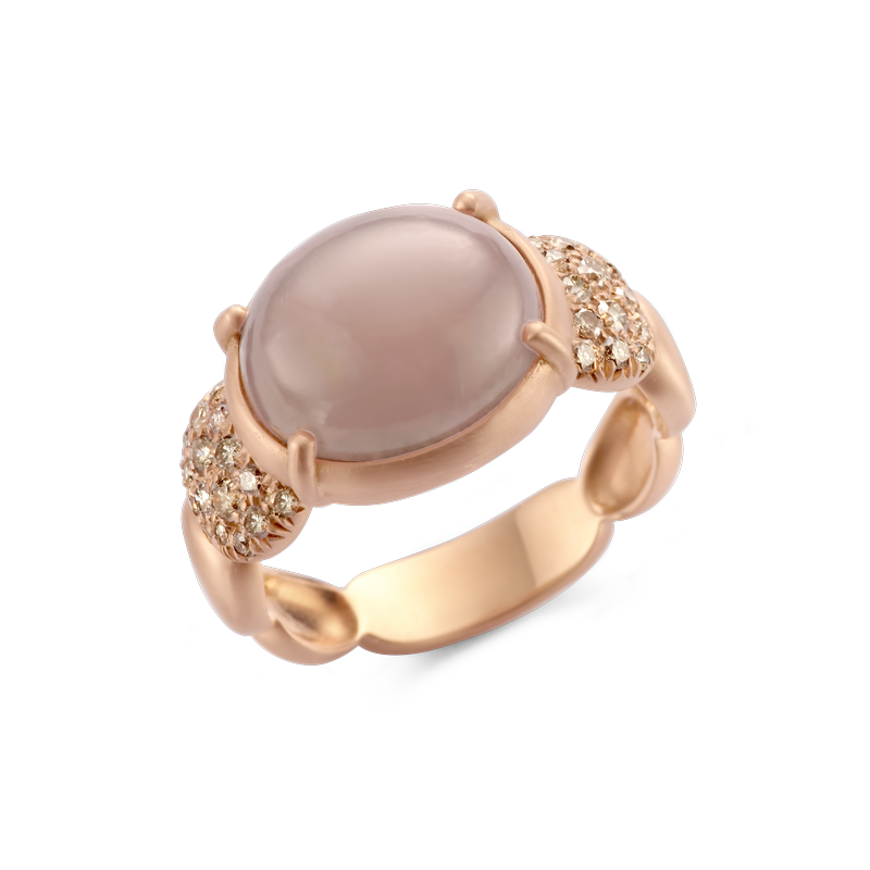 Ring · Brusi Polky · met maansteen en diamant