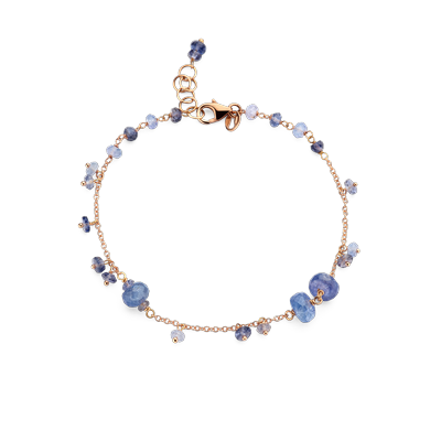 Armband · Brusi CAMELIA · met kyaniet, loliet en toermalijn