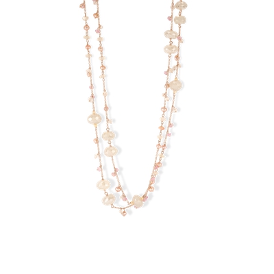 Halsketting · Brusi · met chalcedoon en toermalijn