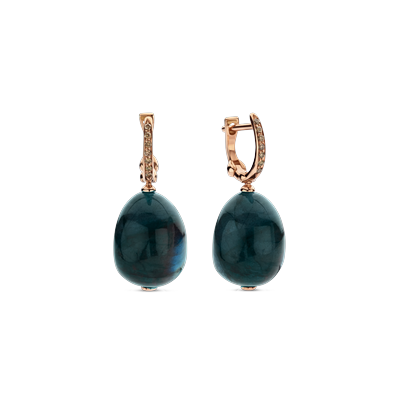 Oorbellen · Brusi CHERRY · met labradorite en diamant