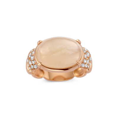 Ring · Brusi POLKY · met maansteen en diamant