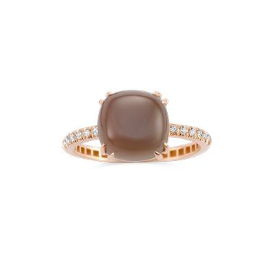 Ring · Brusi MELEE · met maansteen en diamant