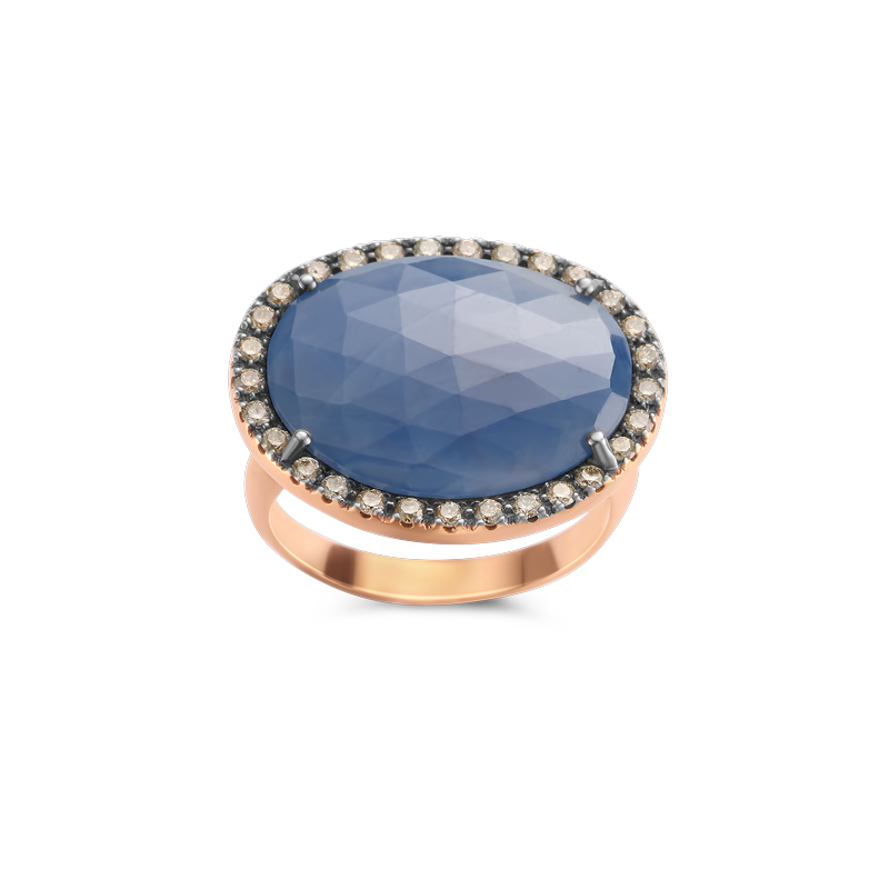 Ring · Brusi INDJO · met saffier en diamant