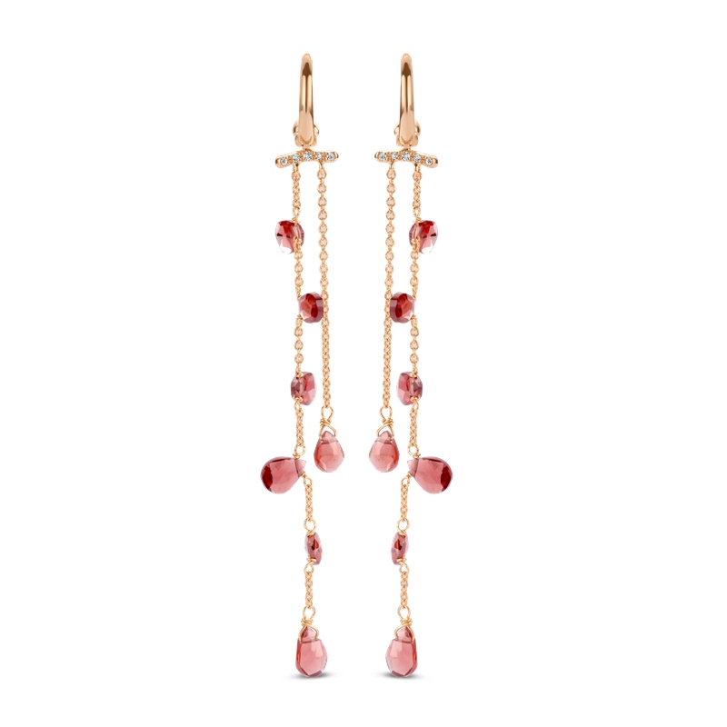 Oorbellen · Brusi · met rhodoliet en diamant
