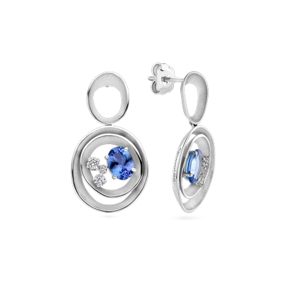 Oorbellen · Annamaria Cammilli ESSENTIAL ·  met diamant en tanzanite