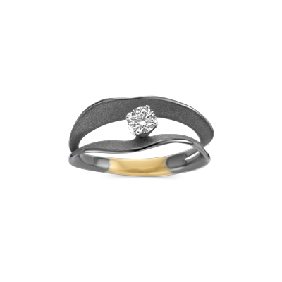 Ring · Annamaria Cammilli DUNE ASSOLO · Black Lava met diamant