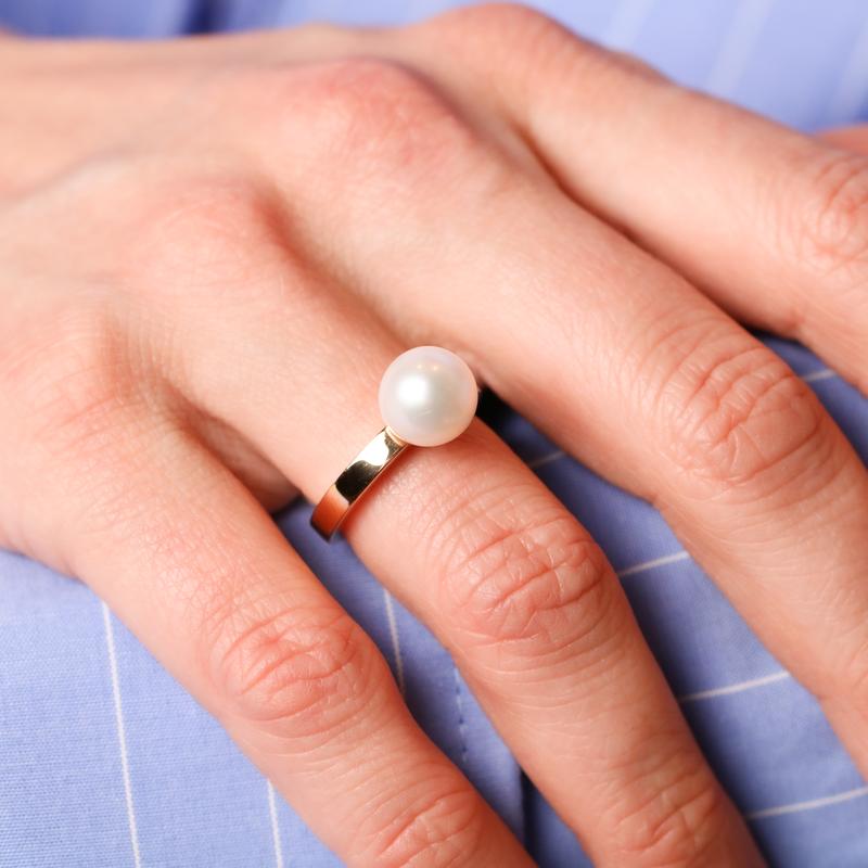 Ring · Coscia · rosé goud met zoetwater parel