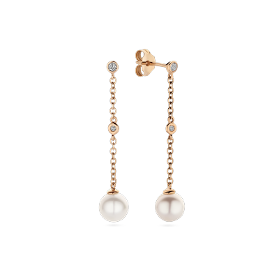Oorbellen · Coscia · met parel en diamant