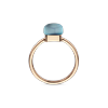 Ring small · Bigli MINI SWEETY · met London Blue topaas en parelmoer (London Blue Lake)