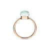 Ring small · Bigli MINI SWEETY · met agaat, bergkristal en parelmoer (Turquoise Sea)