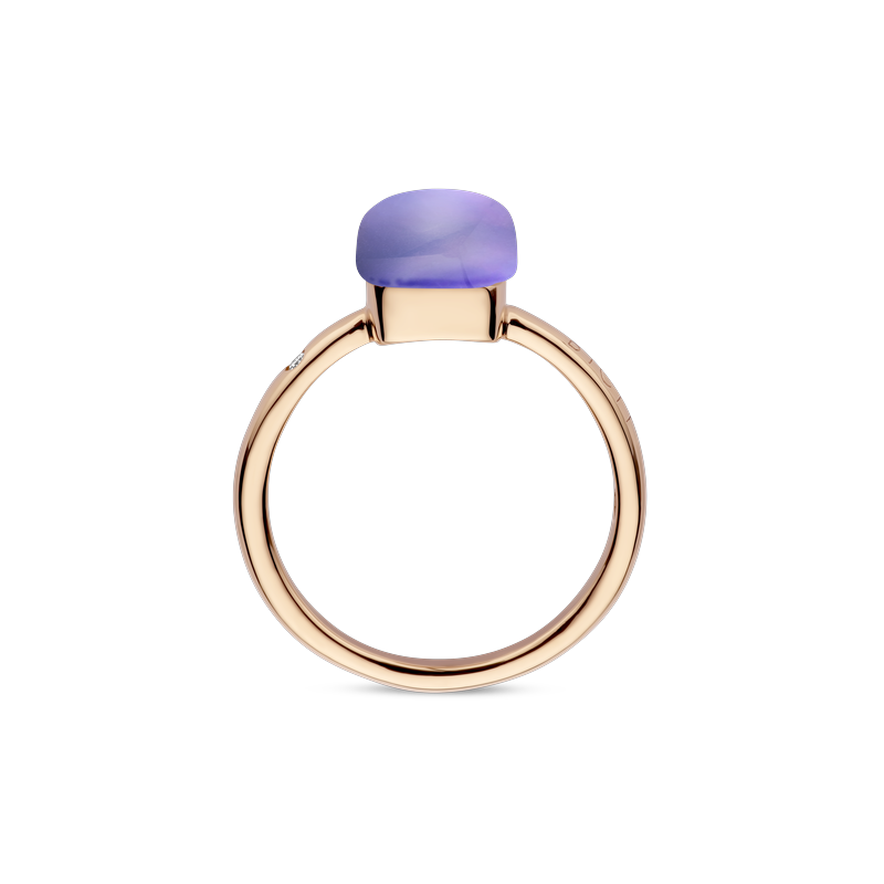 Ring small · Bigli MINI SWEETY · met amethist, lapis en parelmoer (Lapis Night)