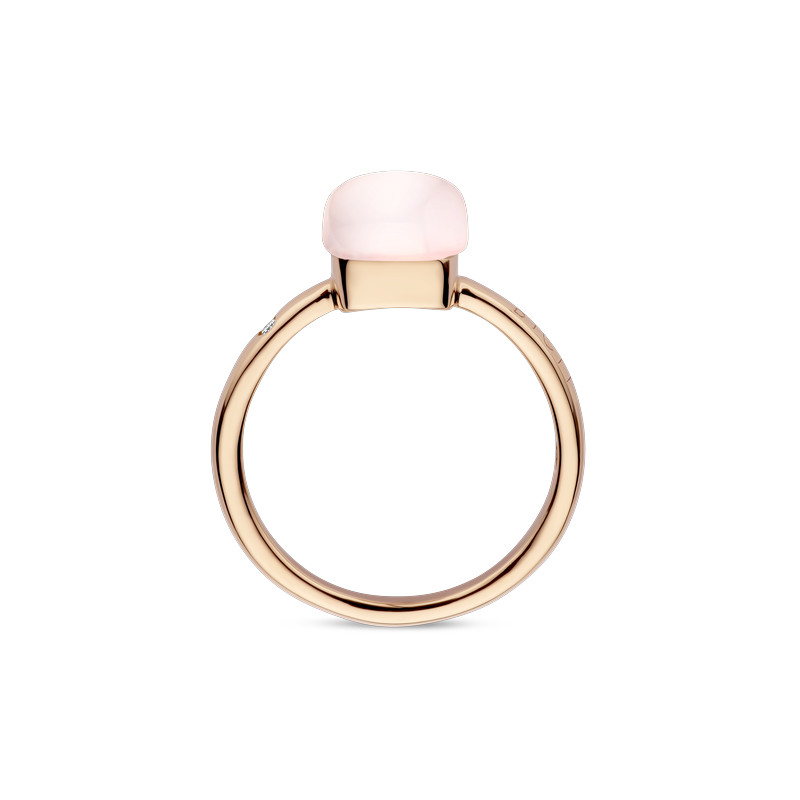 Ring piccolo · Bigli MINI SWEETY · met roze kwarts en parelmoer (So Lovely)