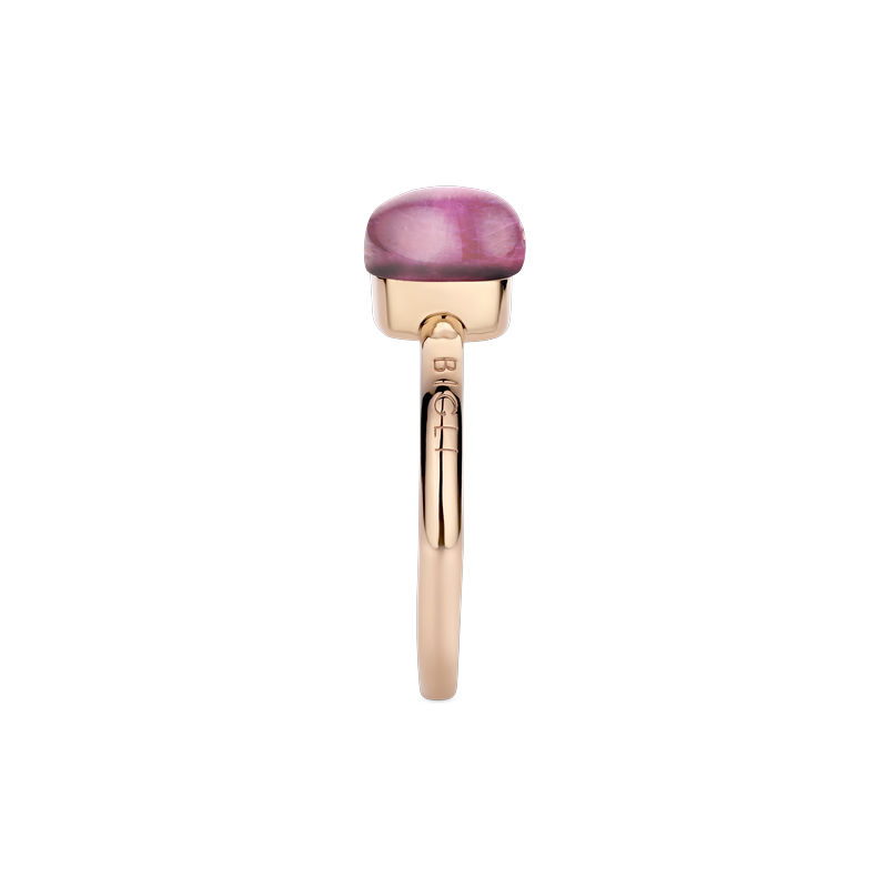 Ring small · Bigli MINI SWEETY · met amethist, robijn en parelmoer (Amethyst Blush)