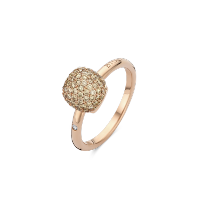 Ring small · Bigli MINI SWEETY · met bruine diamant
