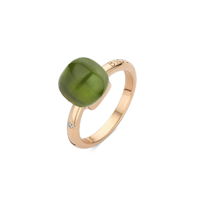 Ring · Bigli MINI SWEETY · met amethist, toermalijn en parelmoer (Tropical Green)