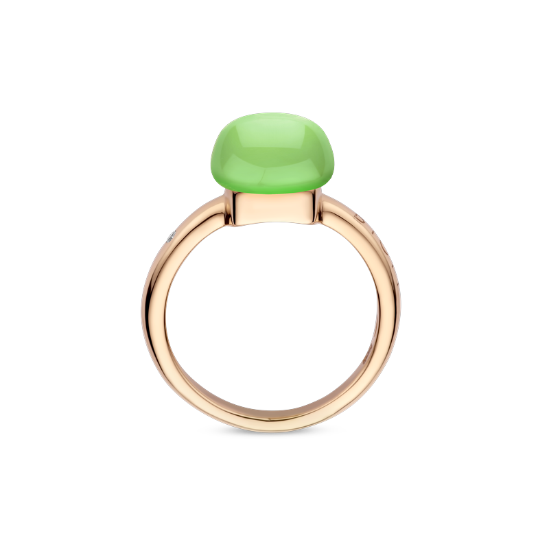 Ring · Bigli MINI SWEETY · met limoenkwarts, groene agaat en parelmoer (Green Lemon)