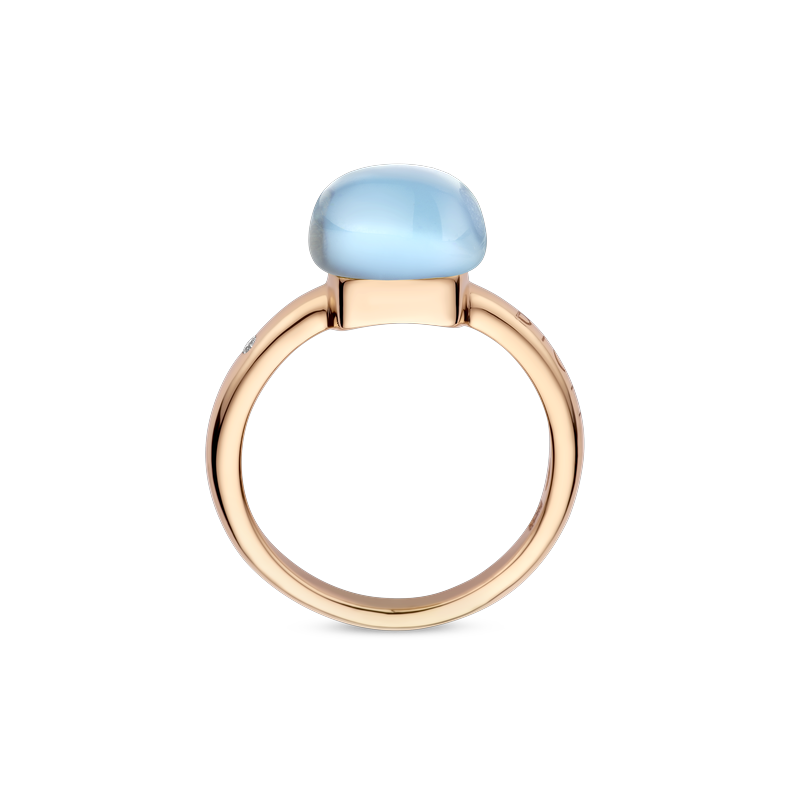 Ring · Bigli MINI SWEETY · met blauwe topaas, parelmoer en turkoois (Eclectic Blue)
