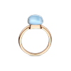 Ring · Bigli MINI SWEETY · met blauwe topaas, parelmoer en turkoois (Eclectic Blue)