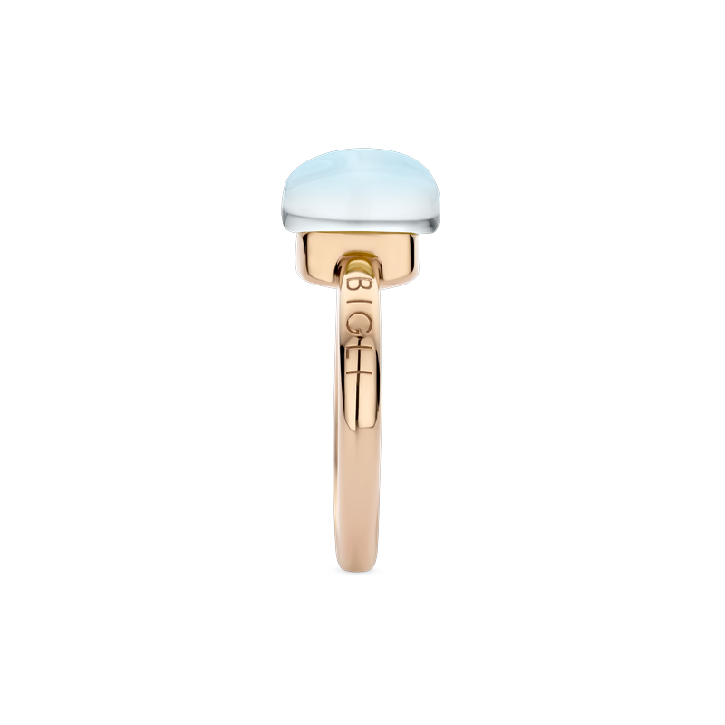 Ring · Bigli MINI SWEETY · met turkoois, bergkristal en parelmoer (Rock Crystal Blues)