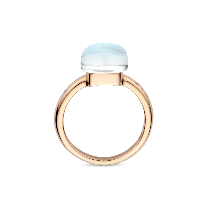 Ring · Bigli MINI SWEETY · met turkoois, bergkristal en parelmoer (Rock Crystal Blues)