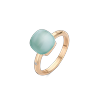 Ring · Bigli MINI SWEETY · met bergkristal, groene agaat en parelmoer (Turquoise Sea)