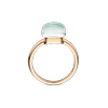 Ring · Bigli MINI SWEETY · met bergkristal, groene agaat en parelmoer (Turquoise Sea)