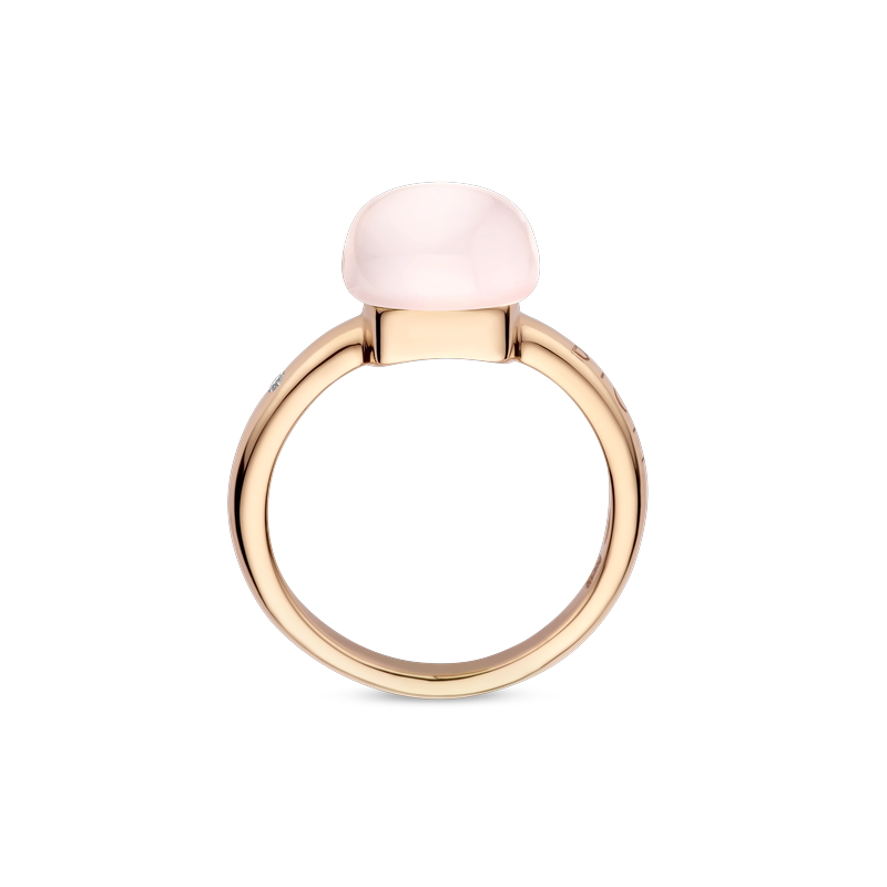 Ring · Bigli MINI SWEETY · met roze kwarts en parelmoer (Pink Quartz So Lovely)