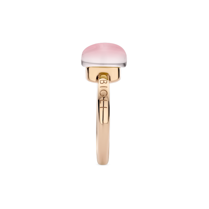 Ring · Bigli MINI SWEETY · met robijn, bergkristal en parelmoer (Bright Ruby)