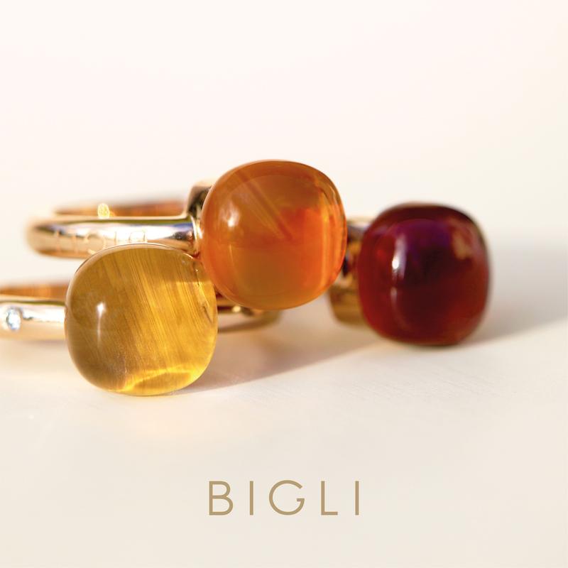 Ring · Bigli MINI SWEETY· met bergkristal en tijgeroog (The Eye Of The Tiger)
