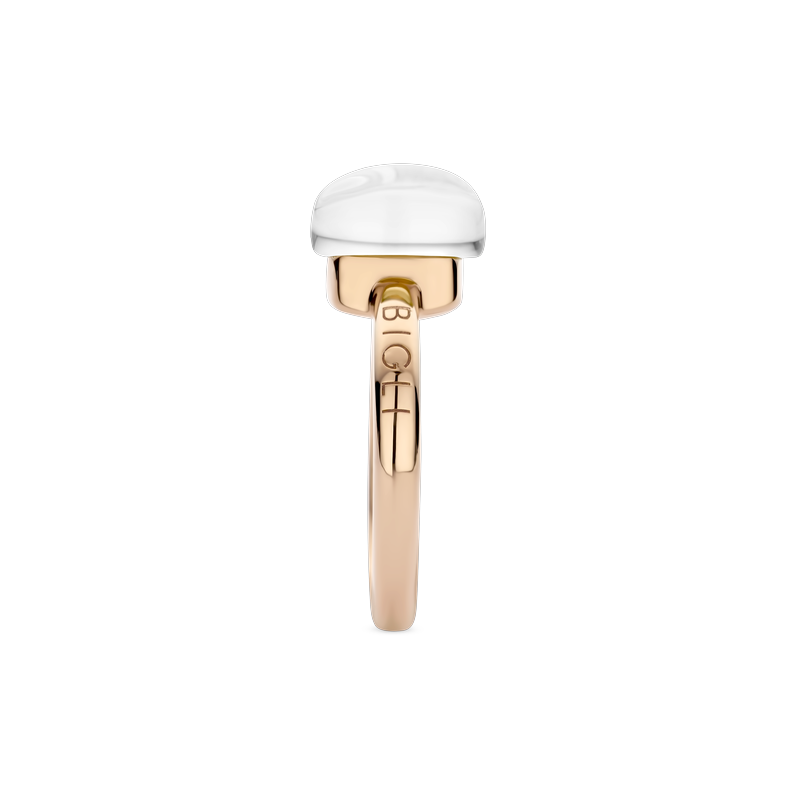 Ring · Bigli MINI SWEETY · met bergkristal en parelmoer (Crystal Clear White)