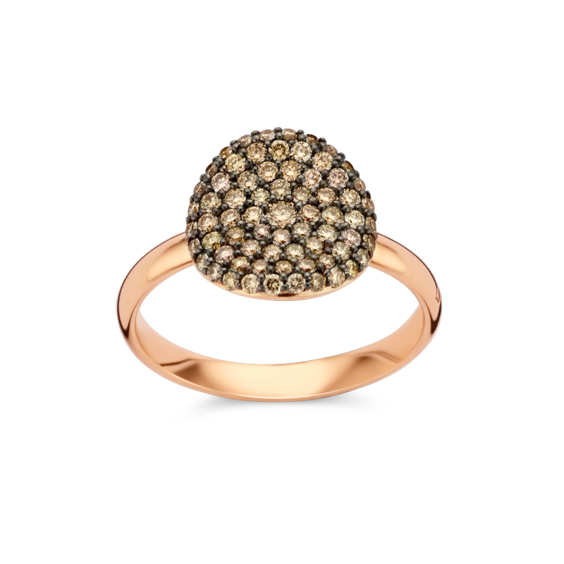 Ring · Bigli MINI WAVES · met diamant