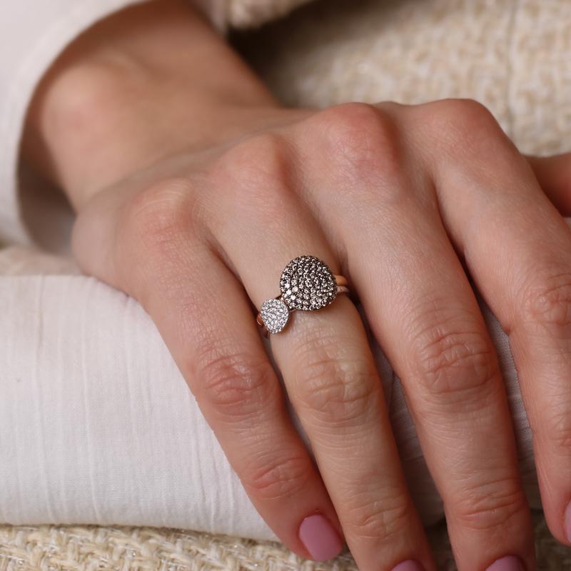 Ring · Bigli MINI WAVES · met diamant
