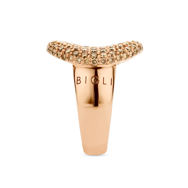 Ring · Bigli WAVES · met diamant