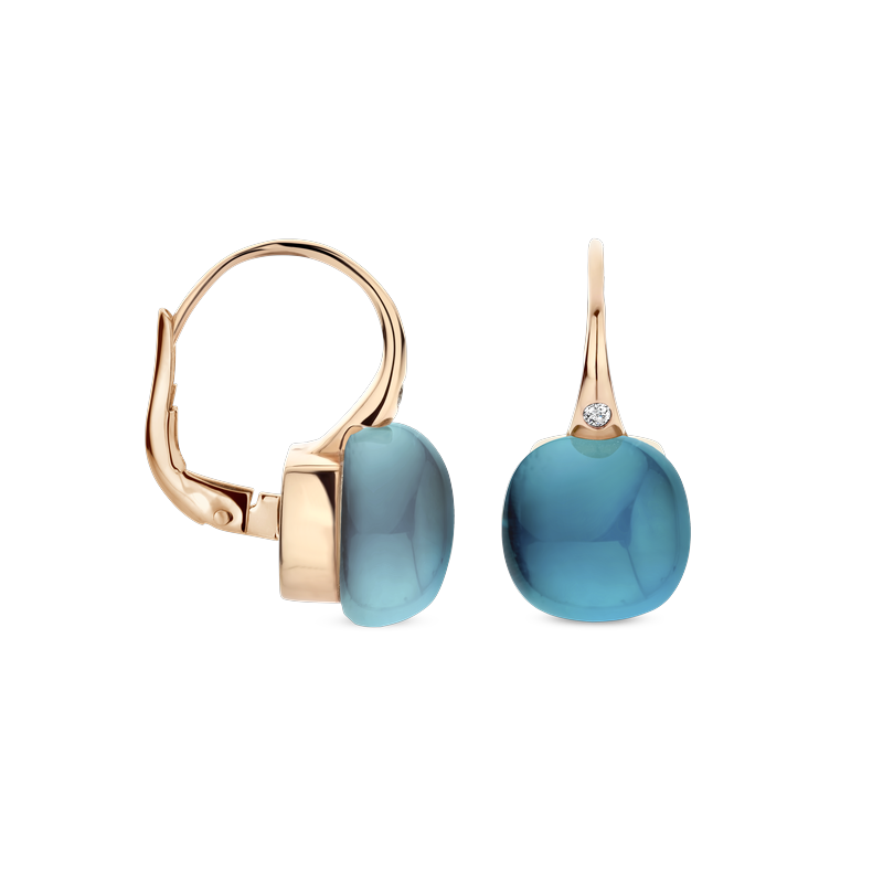 Oorbellen · Bigli MINI SWEETY · met London Blue topaas en parelmoer (London Blue Lake)