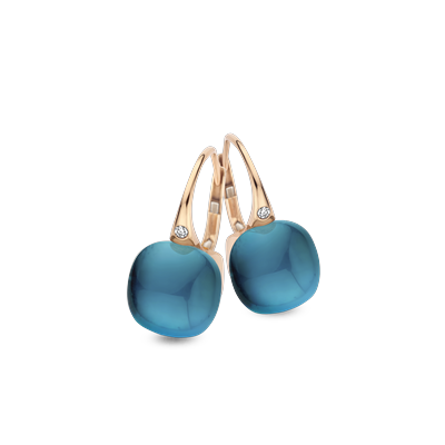 Oorbellen · Bigli MINI SWEETY · met London Blue topaas en parelmoer (London Blue Lake)
