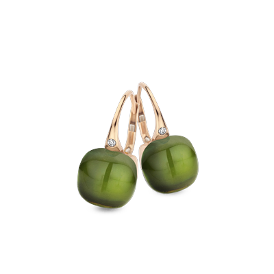 Oorbellen · Bigli MINI SWEETY · met amethist, toermalijn en parelmoer (Tropical Green)