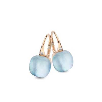 Oorbellen · Bigli MINI SWEETY · met bergkristal, turkoois en parelmoer (Rock Crystal Blues)