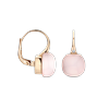 Oorbellen · Bigli MINI SWEETY · met roze kwarts en parelmoer (Pink Quartz So Lovely)