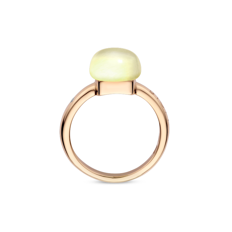 Ring · Bigli MINI SWEETY · met citroenkwarts en parelmoer (Lemon Squash)