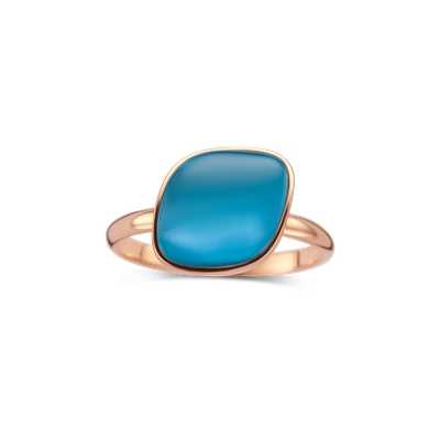 Ring · Bigli MINI CHLOE · met topaas, turkoois en parelmoer (Eclectic Blue)