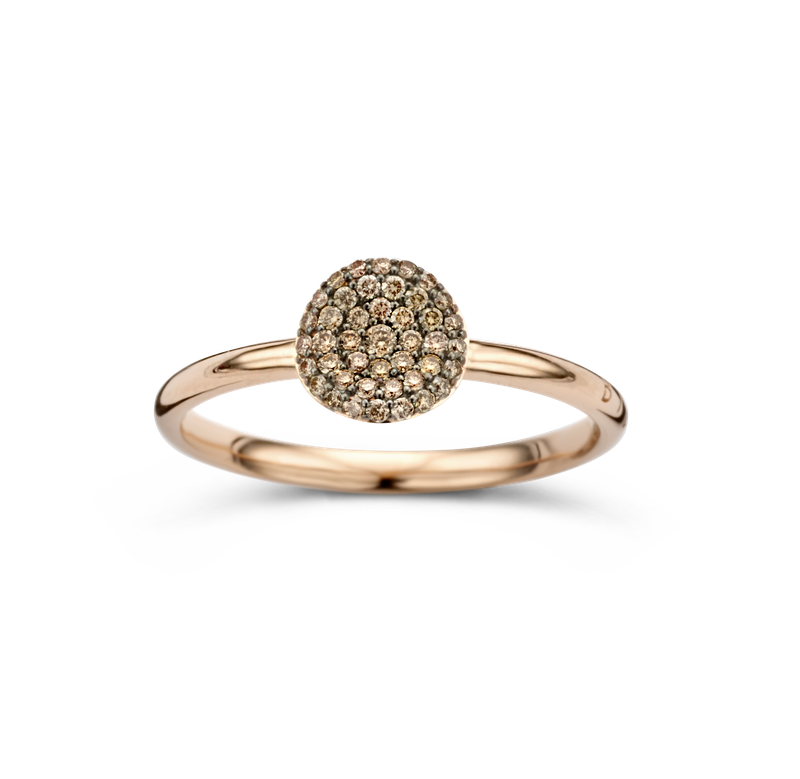Ring · Bigli MINI WAVES · met diamant