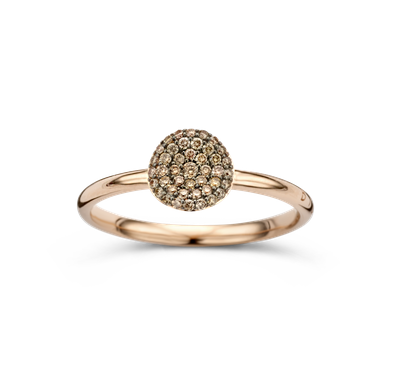 Ring · Bigli MINI WAVES · met diamant