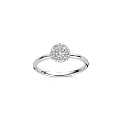Ring · Bigli MINI WAVES · met diamant