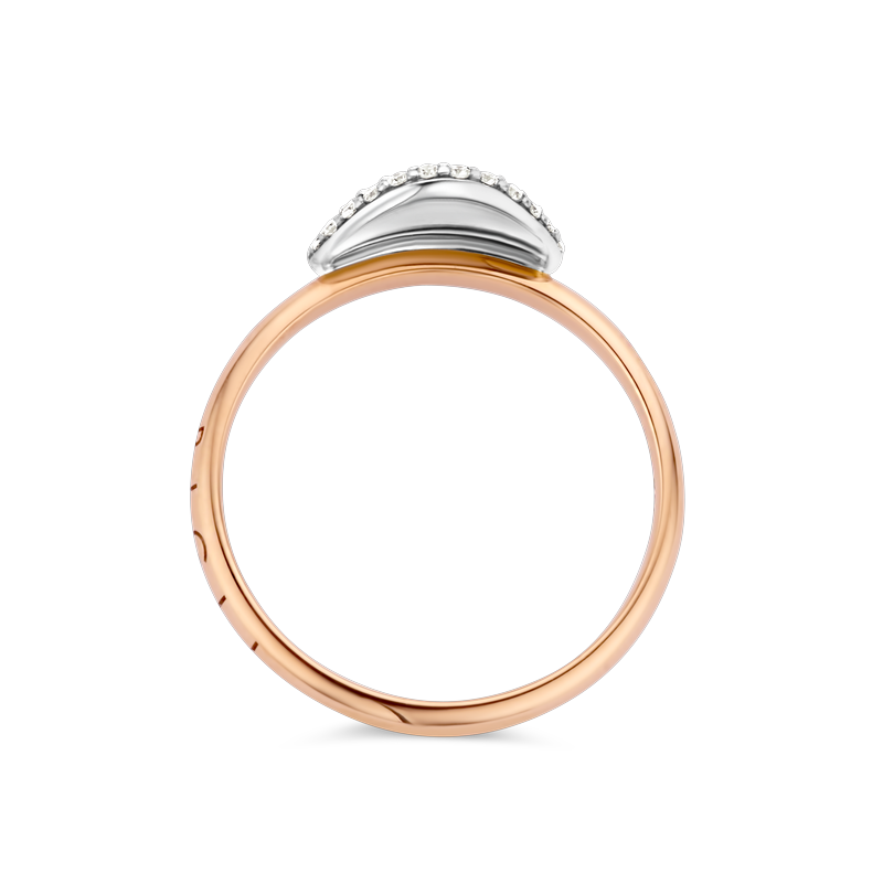 Ring · Bigli MINI WAVES · met diamant