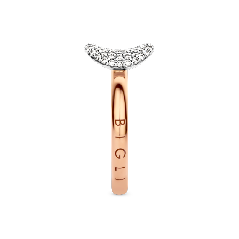 Ring · Bigli MINI WAVES · met diamant