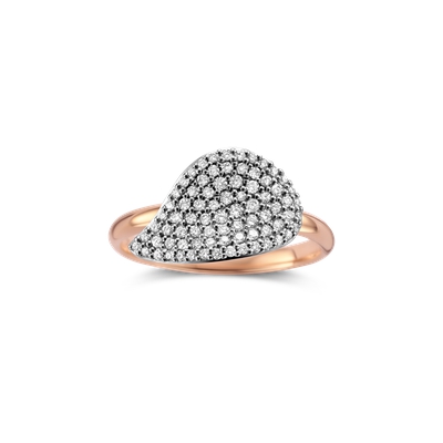 Ring · Bigli MINI LEAVES · met diamant