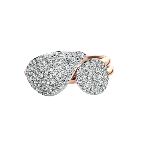 Ring · Bigli MINI LEAVES · met diamant