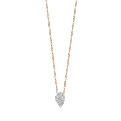 Halsketting · Bigli MINI LEAVES · met diamant