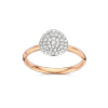 Ring · Bigli Mini Waves · met witte diamant